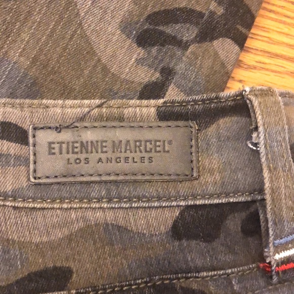 Etienne Marcel Camo Skinny Leg Women’s Size 29 Pants jeans red zipper Denim - Picture 10 of 16